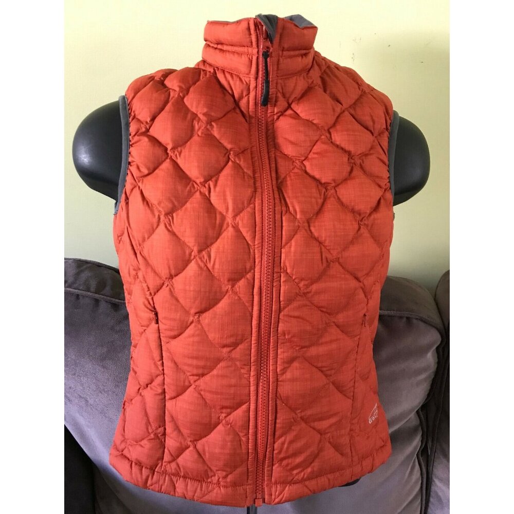 Golite Women's Puffer Down‎ Vest Diamond Quilted Pattern Orange XS